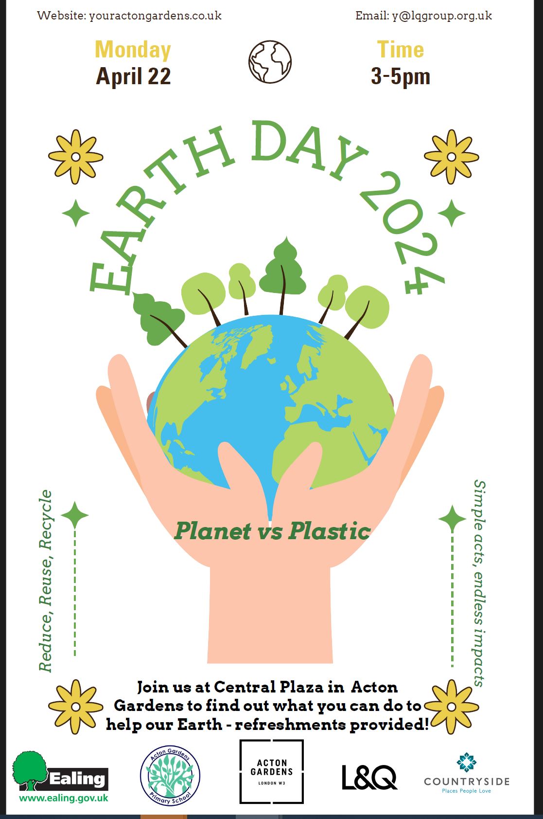 Your Acton Gardens Earth Day 2024 Monday April 22nd